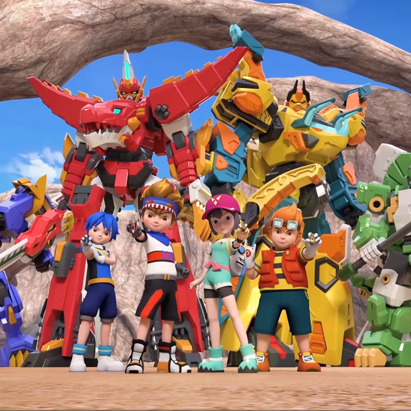 爆龙战车战龙合体变形飞火列车烈焰霸王机器人儿童机器人