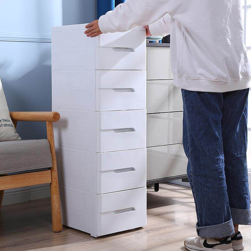 收纳夹缝厨房柜子储物柜多层化妆品落地加深抽屉收纳柜