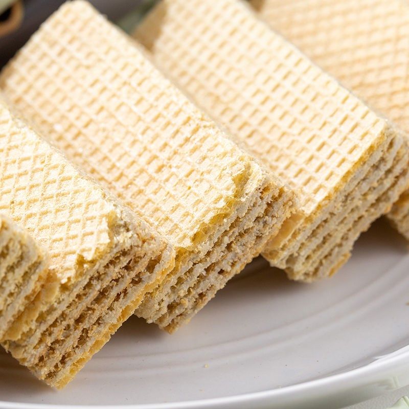 网红蔗糖黑豆芝麻威化饼干儿童低脂休闲零食威化饼干