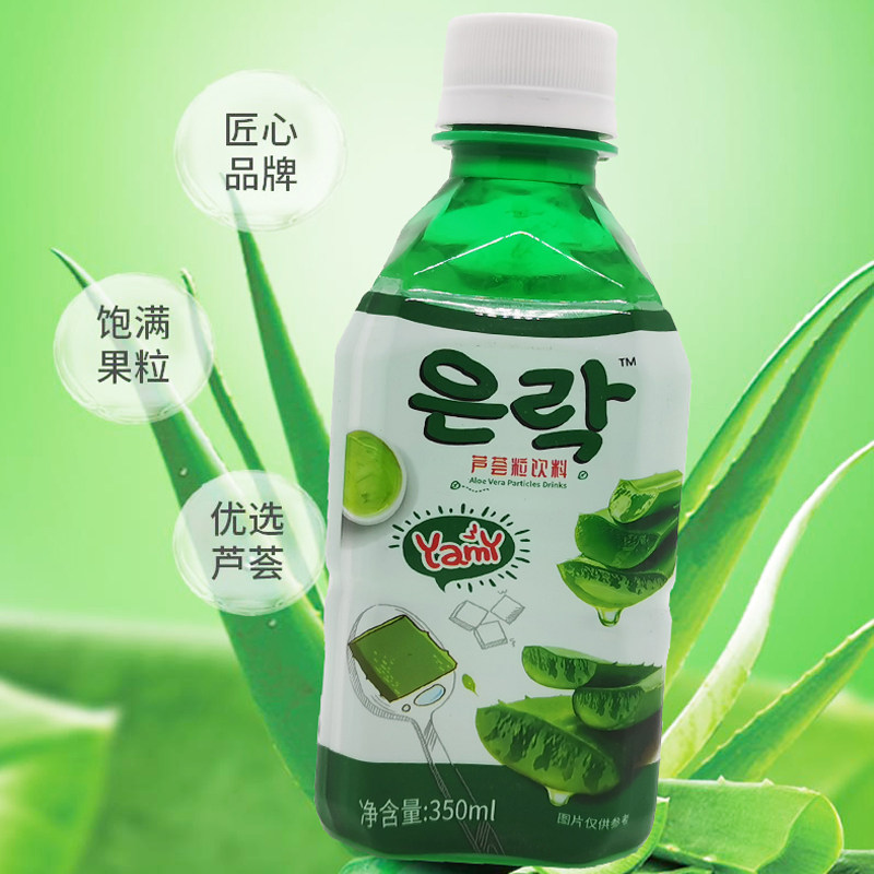 韩国恩乐芦荟粒饮料350ml6瓶