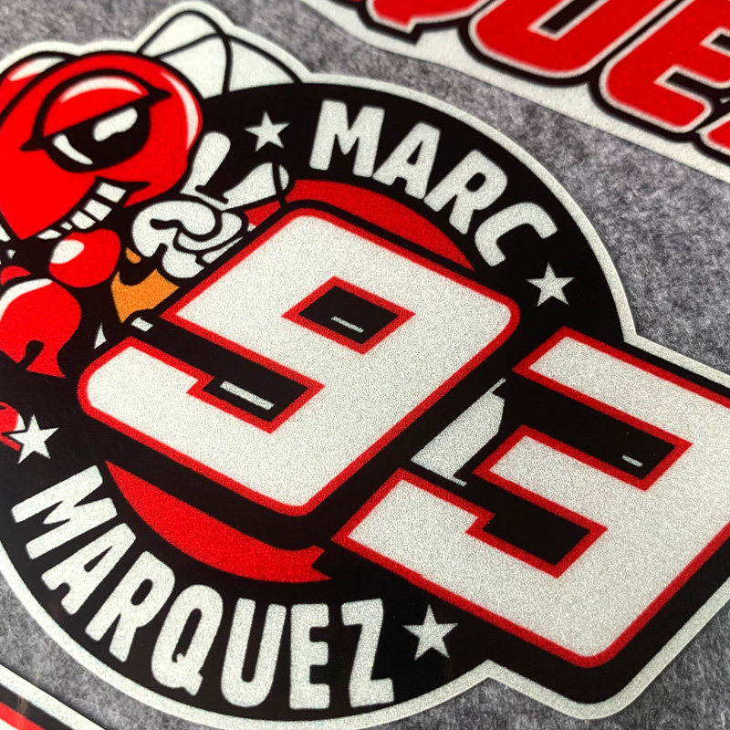 贴纸摩托车反光防水防晒93号红蚂蚁头盔踏板车电动车贴纸