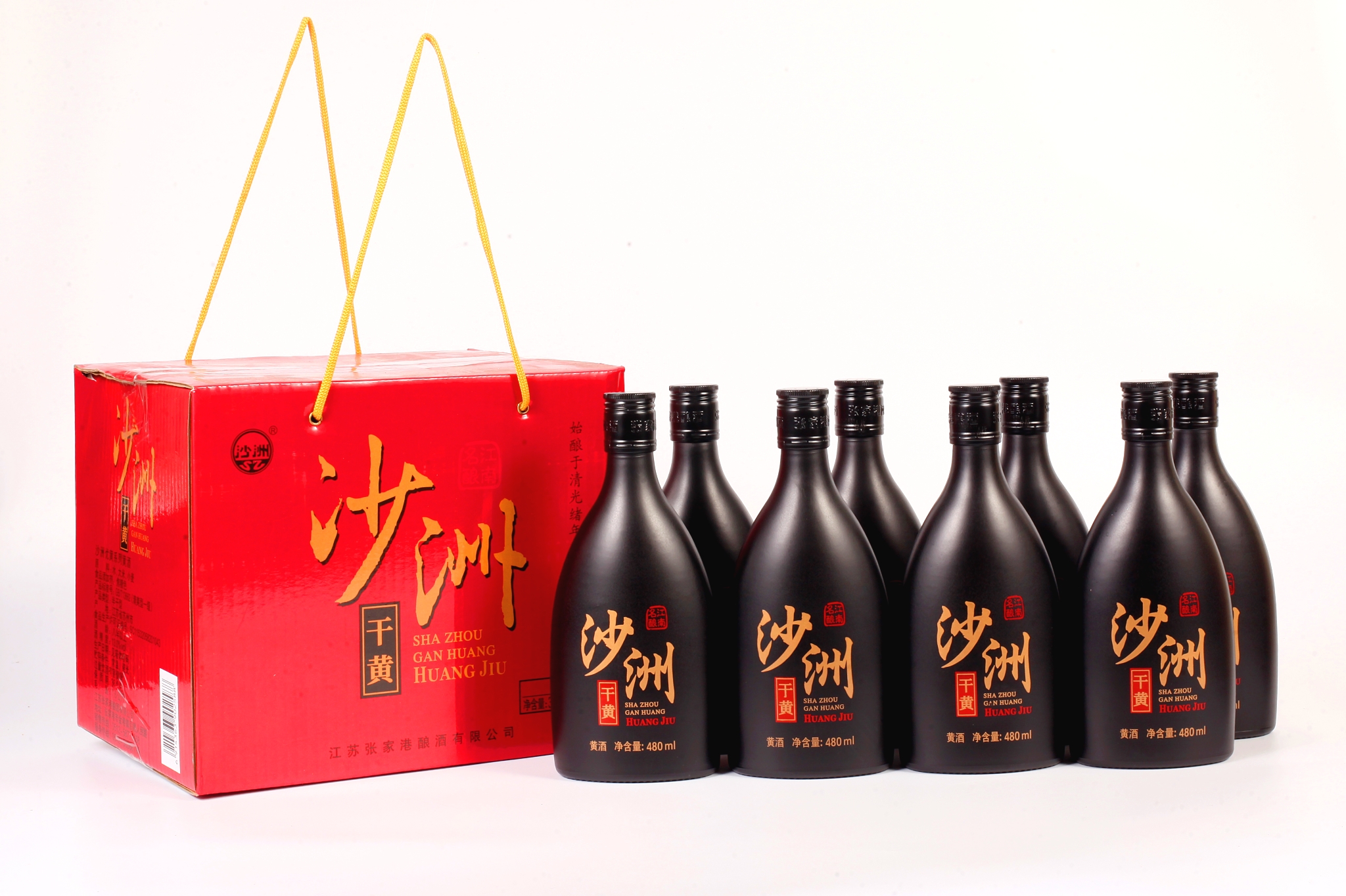 无糖型蔗糖黄酒沙洲优黄干黄八年8瓶480ml整箱传统黄酒