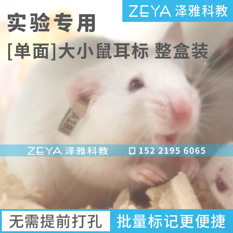 单面盒装实验大鼠小鼠耳标耳钉耳号小白鼠大白鼠畜牧器械