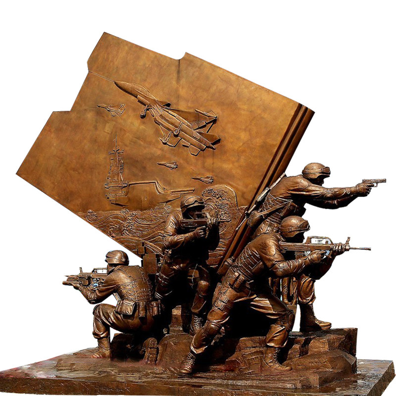 雕像户外大型武警雕塑定制军人人文化铸铜加工摆件