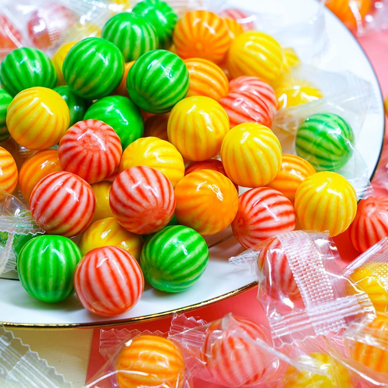 泡泡糖散装彩球西瓜形状状小糖果口香糖经典怀旧手机保护套