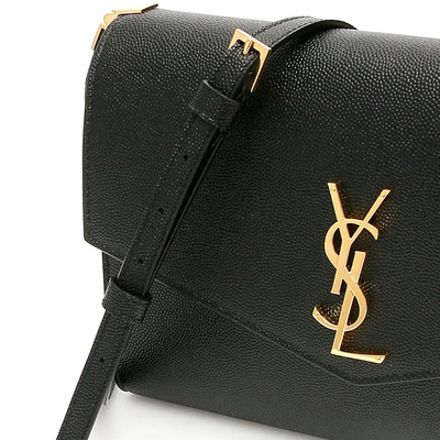 ysl圣罗兰女包包saintlaurent黑色牛皮单肩斜挎包小包迷你信封包