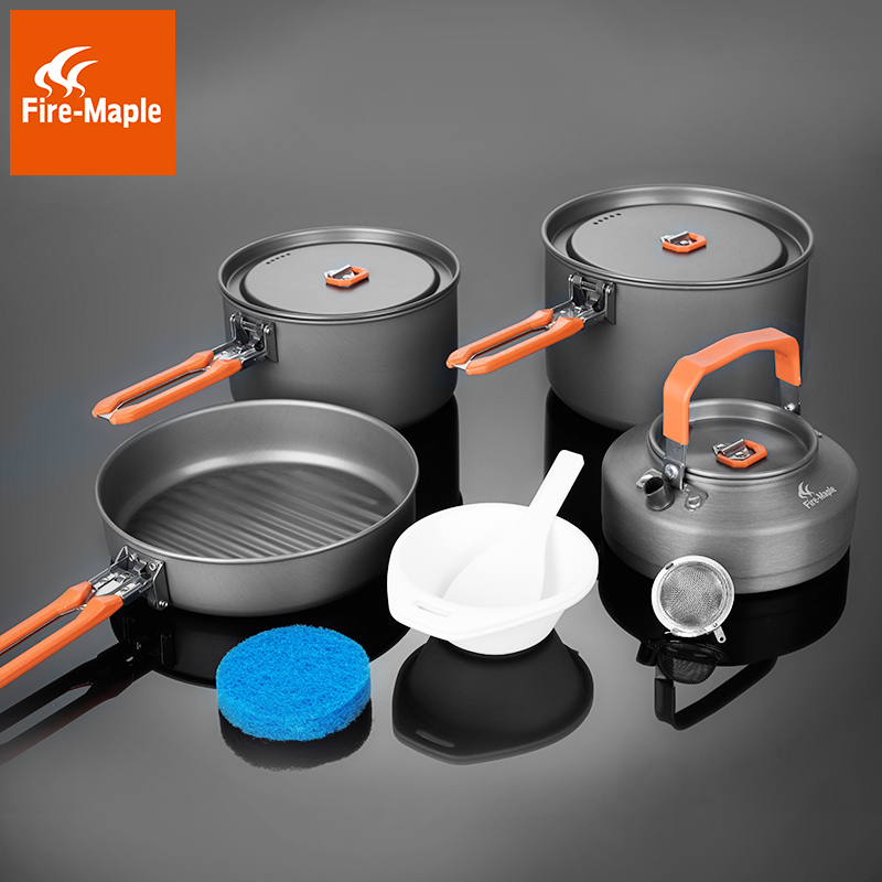 火枫盛宴4-56多人户外餐具套装便携野营套锅露营炊具野炊用品装备