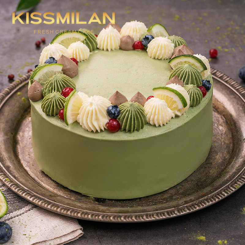 kissmilan米蘭蛋糕网红日式抹茶奶油生日蛋糕成都重庆新鲜生日蛋糕