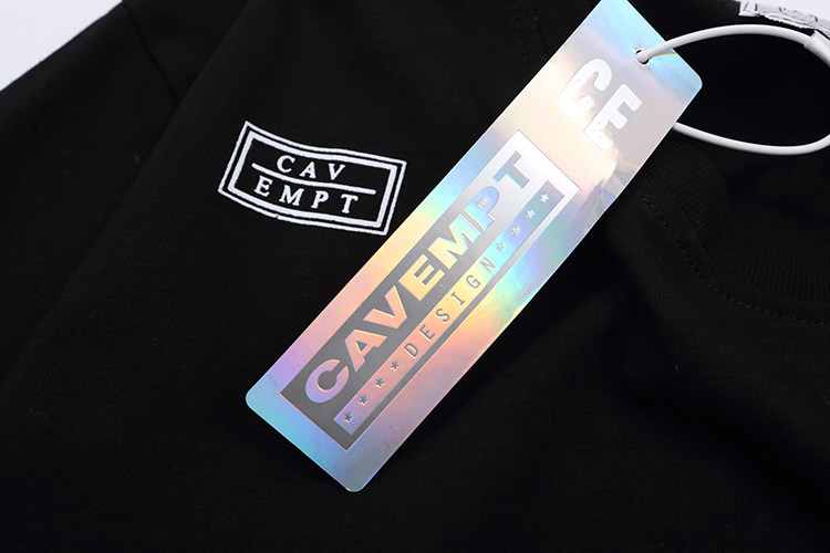 cavempt c.e 20aw 日系牵手错觉裂痕抽象印花情侣潮ce短袖t恤男