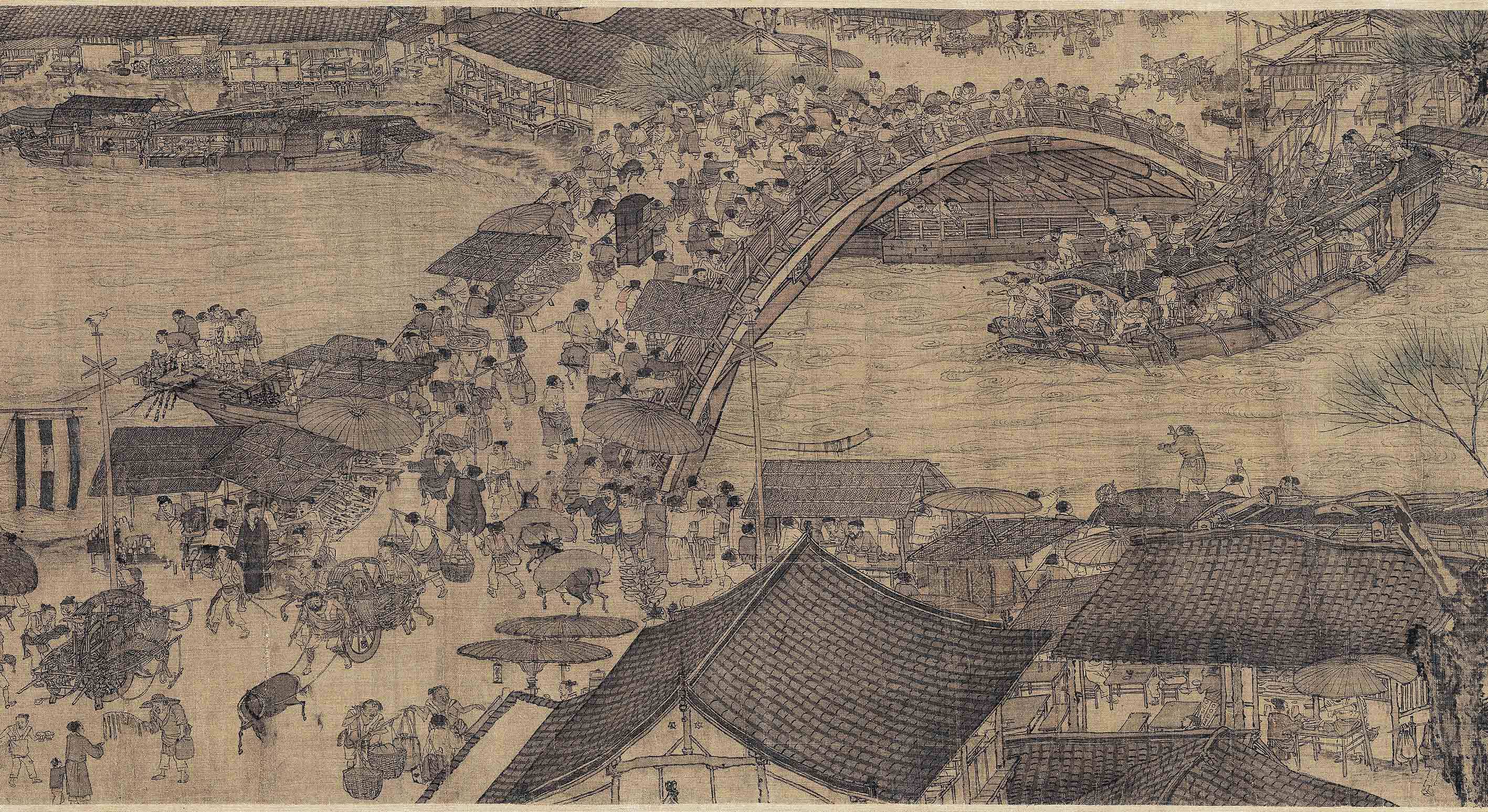 清明上河图张择端择端画心装修装饰画艺术微喷中国传世名画国画