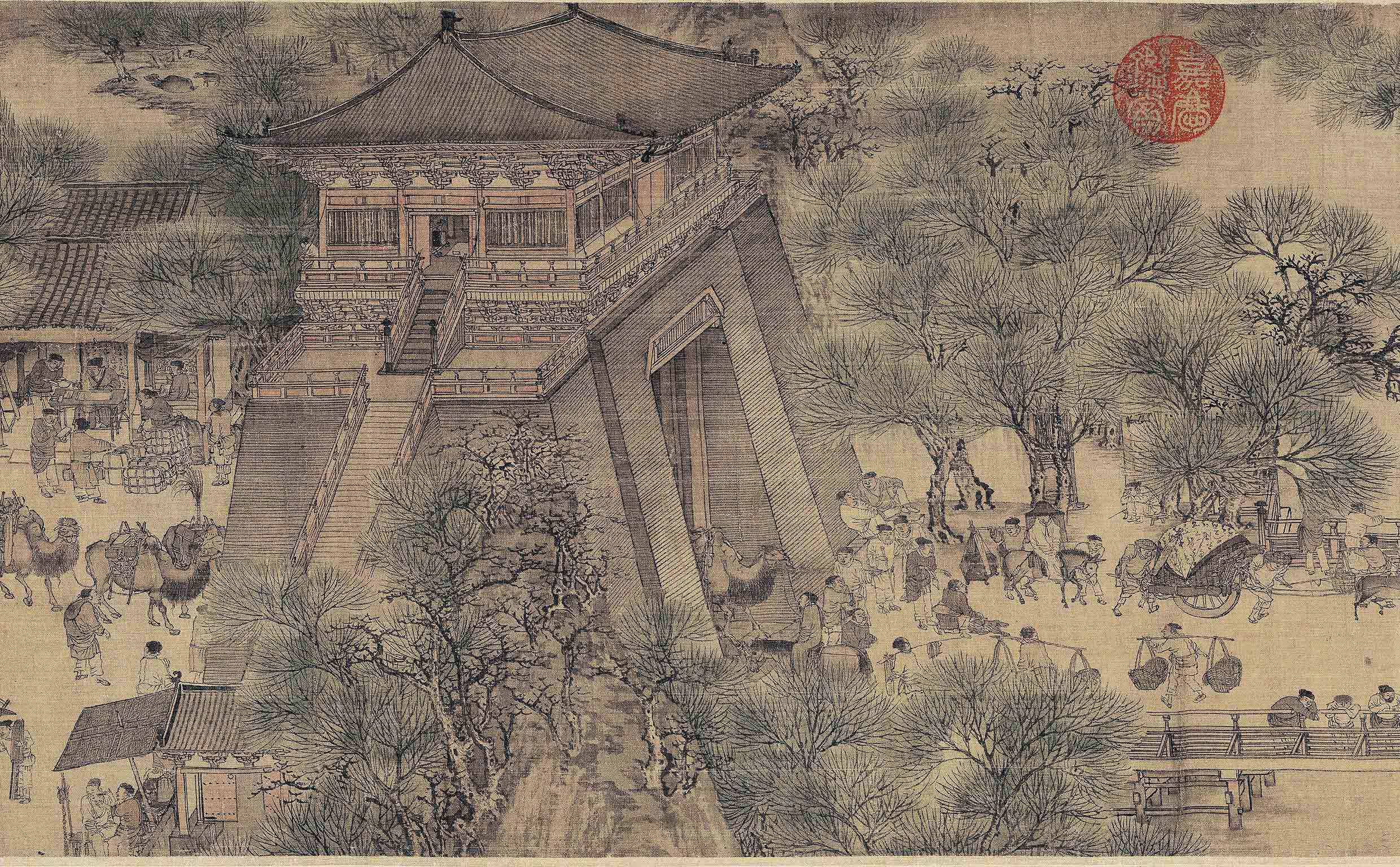 清明上河图张择端择端画心装修装饰画艺术微喷中国传世名画国画