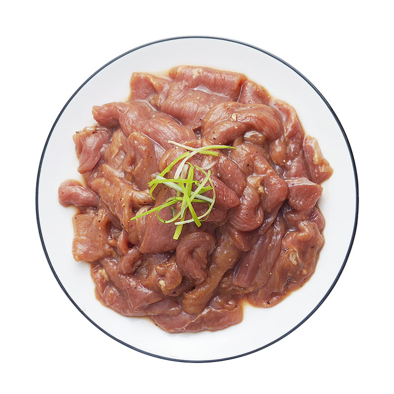 食益园蚝油肉片5斤1包冷冻半成品腌制牛柳小抄牛肉卷