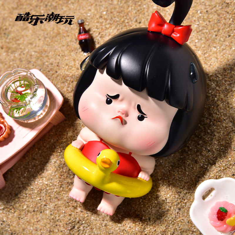 酷乐潮玩冲天小胖妞游泳圈系列大娃手办摆件可爱网红潮流玩具