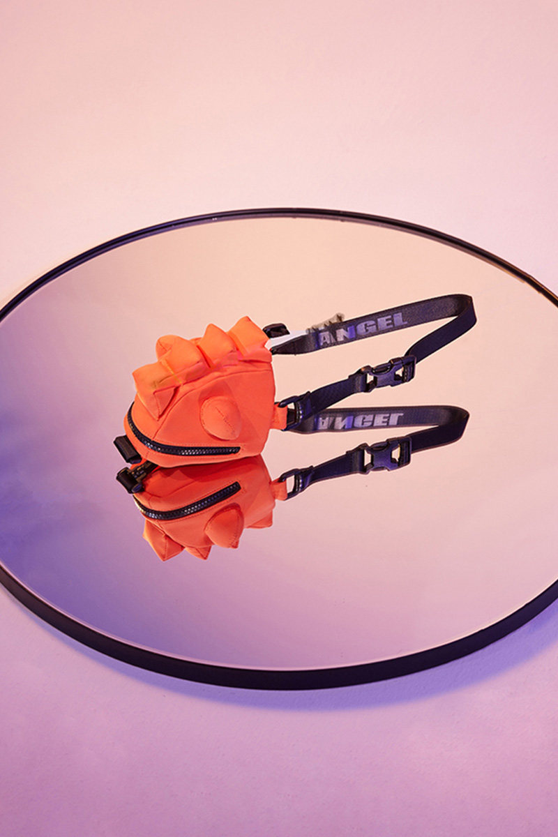 angelchen陈安琪安琪ss20原创设计迷你蜥蜴包橘色通用款女包