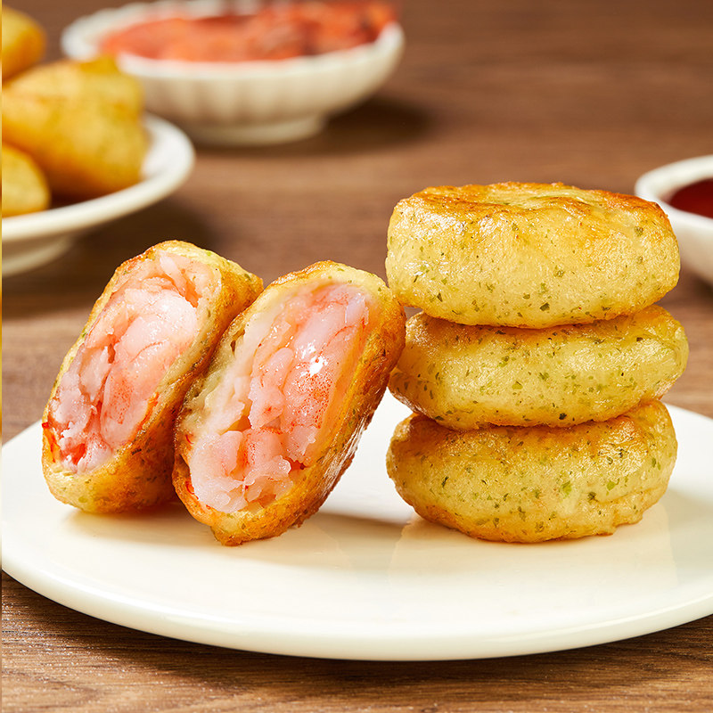虾饼半成品4斤早餐空气炸锅食材海苔鲜速食虾仁虾类制品