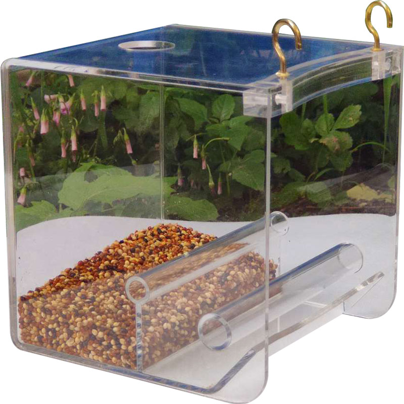 鸟食防洒食盒防撒防溅喂鸟全自动喂食器下料器喂食器