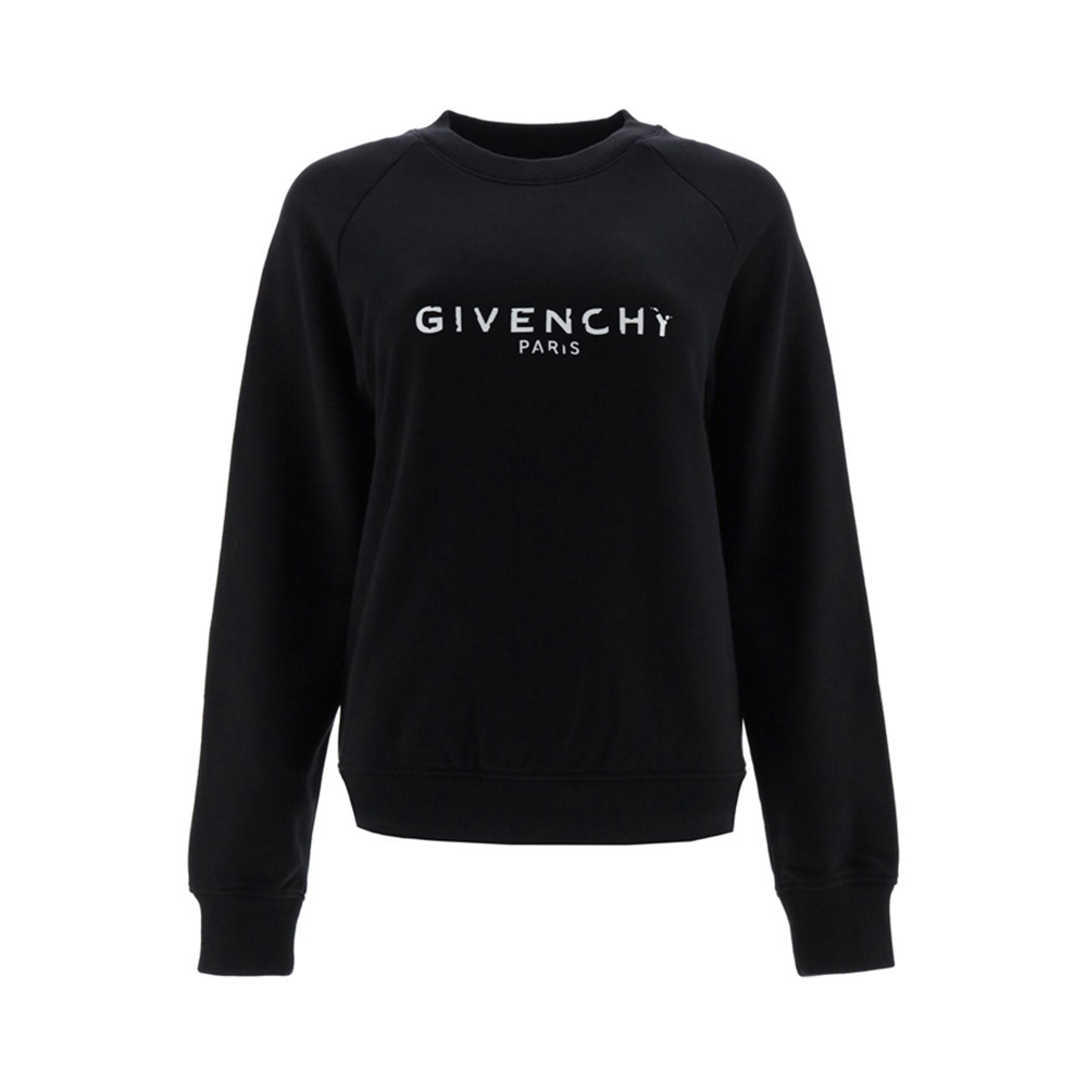 givenchy纪梵希女士卫衣黑色印花字母圆领长袖上衣卫衣