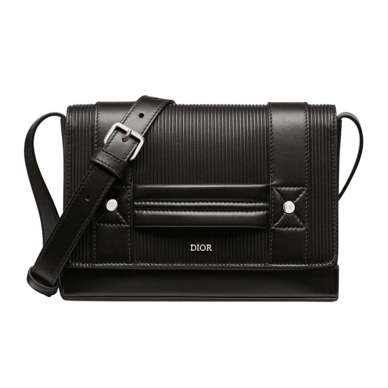 diorhomme迪奥wwdior信使包男士男士黑色灯芯绒牛皮男士包袋