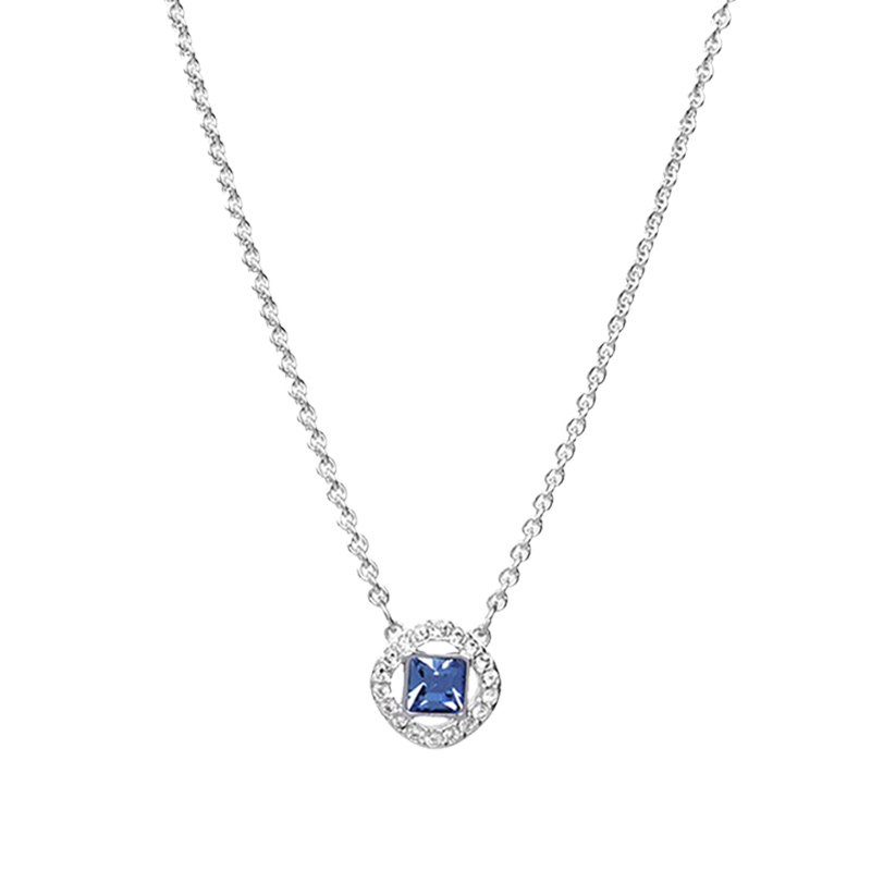 swarovski施华洛世奇蓝钻项链锁骨吊坠水晶饰品女友礼物项链