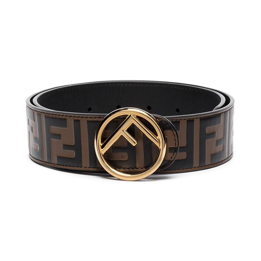 fendi芬迪官方正品新款女士拼色真皮腰带经典腰带