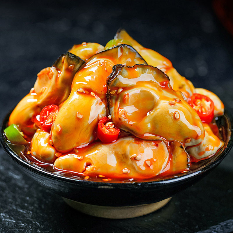 网红麻辣生蚝罐头熟食即食零食新鲜蒜蓉乳山贝类制品
