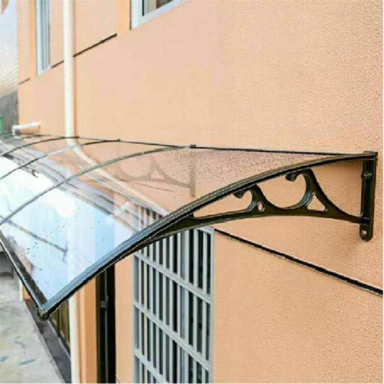 大门雨棚消音板雨搭遮阳棚飘窗外大门口隔热挡雨板遮阳支架遮雨棚