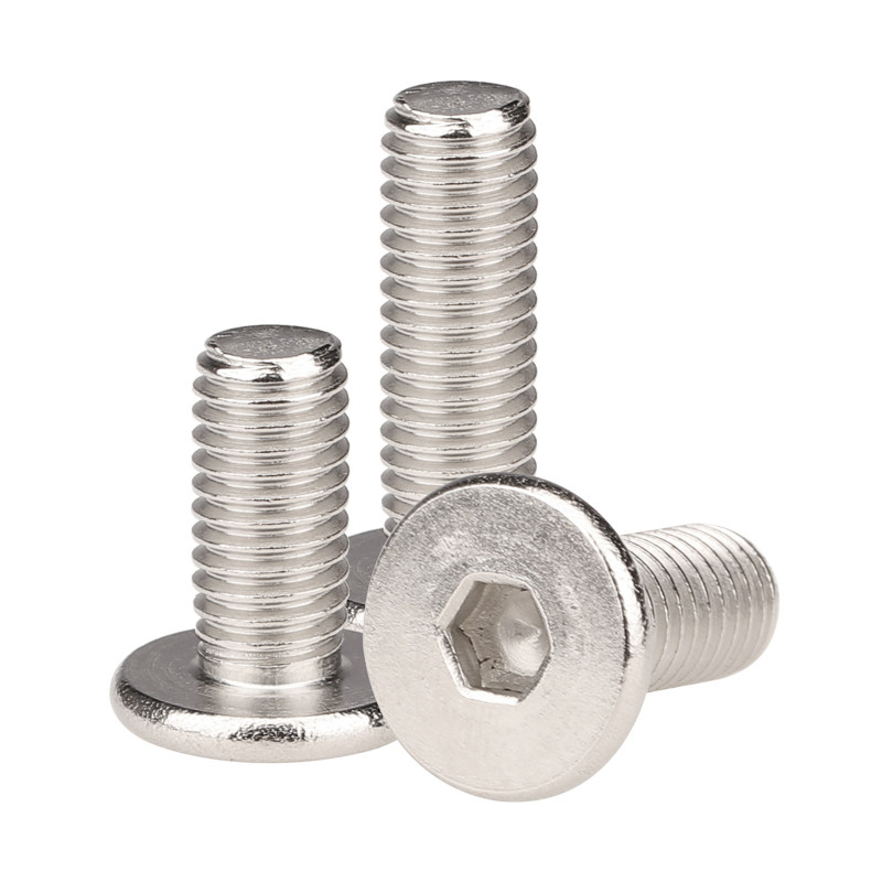 m5m6m8不锈钢平头六角螺丝cm扁头极低低头电脑机螺钉