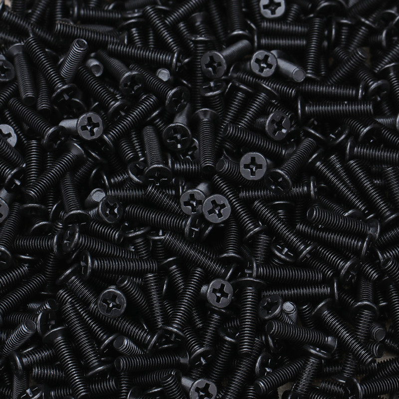 m2m25m3m35m4m5黑色km平沉头十字机牙小螺丝钉5x6x8x10螺钉