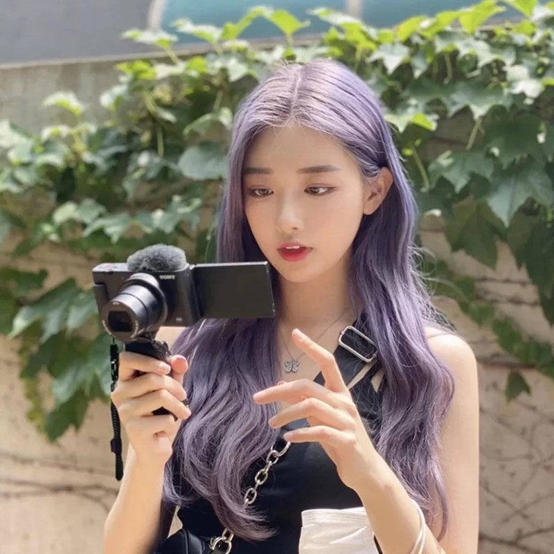 紫灰2022网红流行显白自己在家染发黑葡萄植物彩染