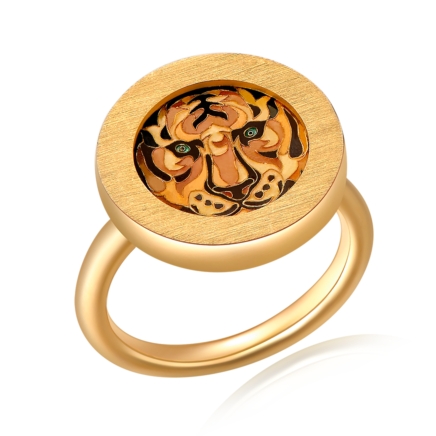 珐琅koncise孔氏king系列18k黄金掐丝戒指手饰