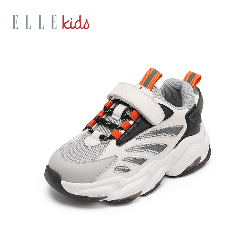 ellekids儿童运动鞋防滑小学生男童老爹鞋透气2021春秋新款女童鞋