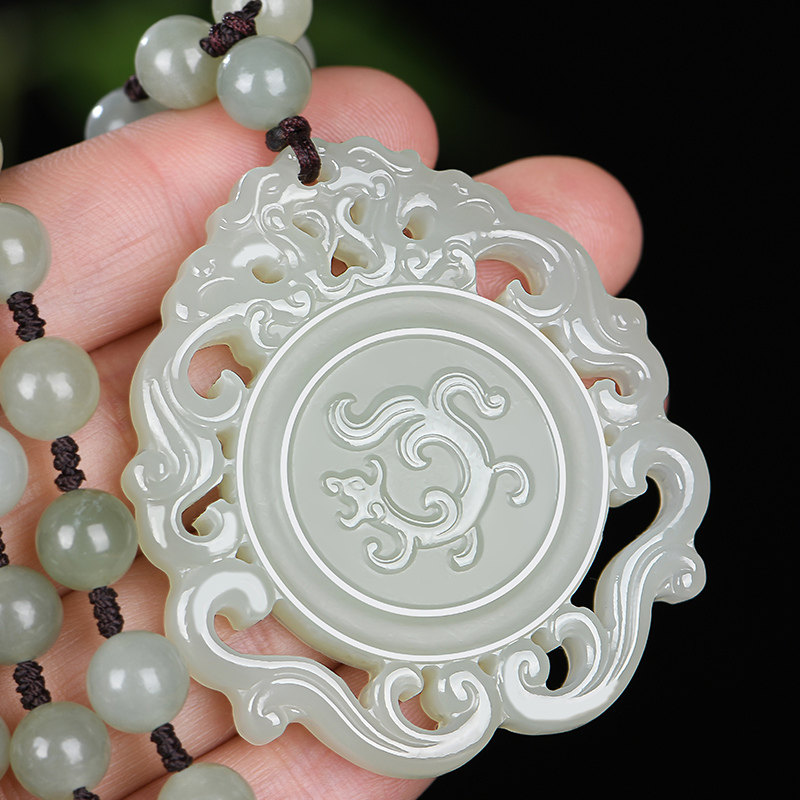 佳媛玉业和田玉仿古龙吊坠男女女士玉坠玉石玉挂颈饰