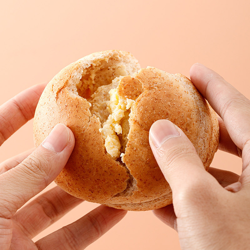 富翁记无蔗糖全麦代餐包蟹黄味面包整箱早餐速食懒人零食代餐饱腹