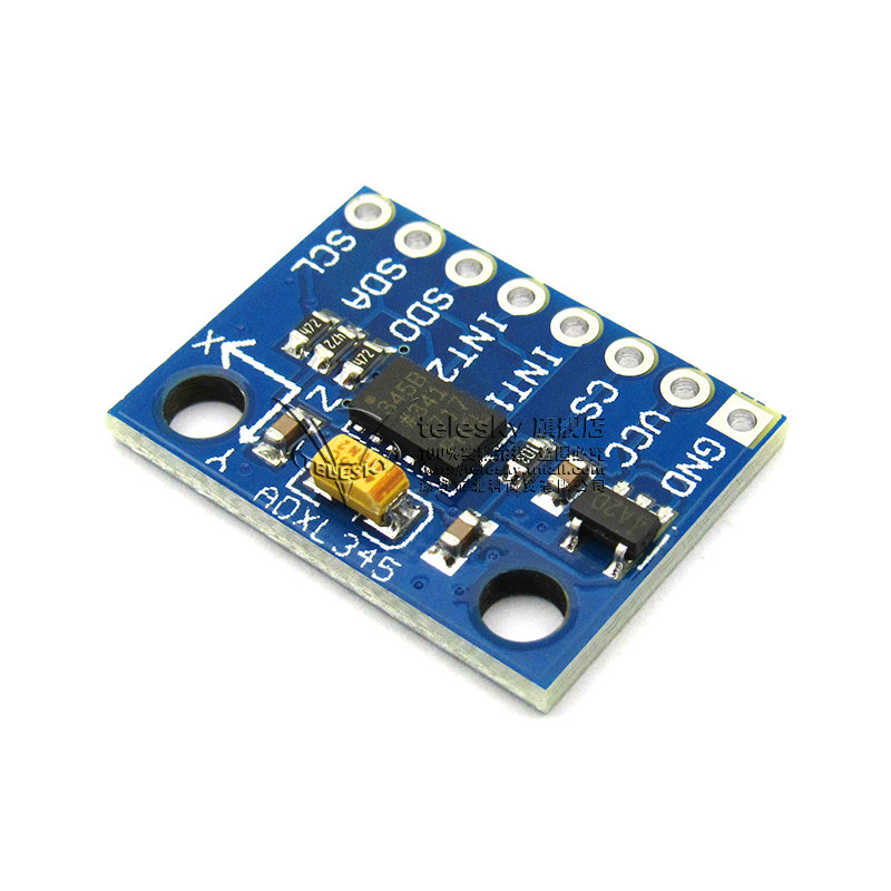 spi传输adxl345三轴重力加速度倾斜度角度传感器模块iic291