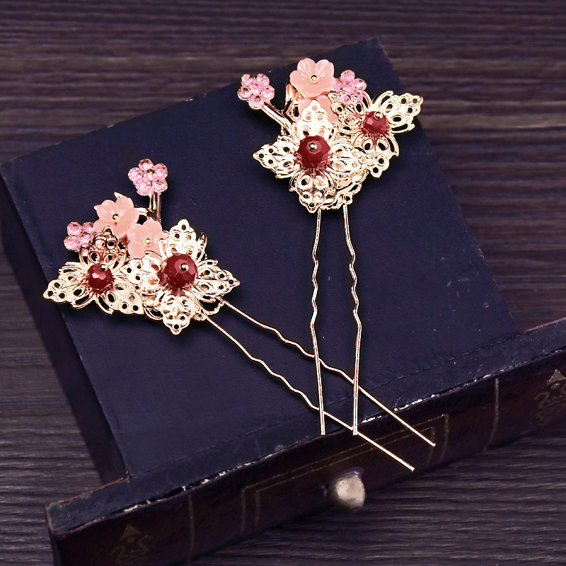 秀禾头饰新娘2020新款简单大气中式红色凤冠发饰