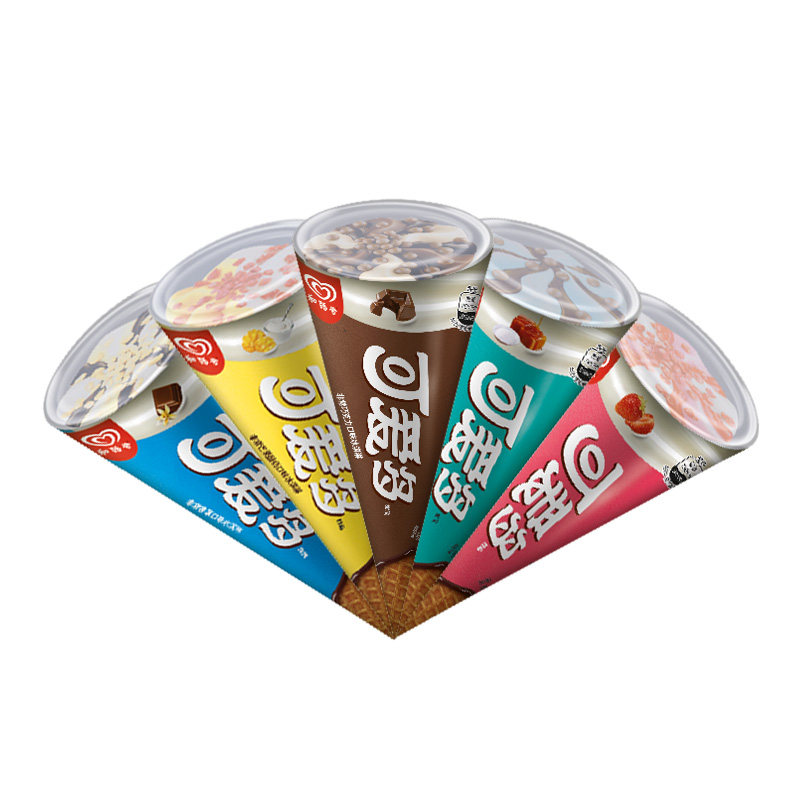 3支雪可可爱多甜筒独角兽冰淇淋香草巧克力草莓蛋筒冰淇淋