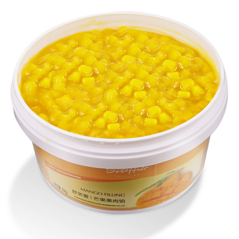 果酱芒果馅芒果肉烘焙原料蛋糕专用夹心果粒果酱