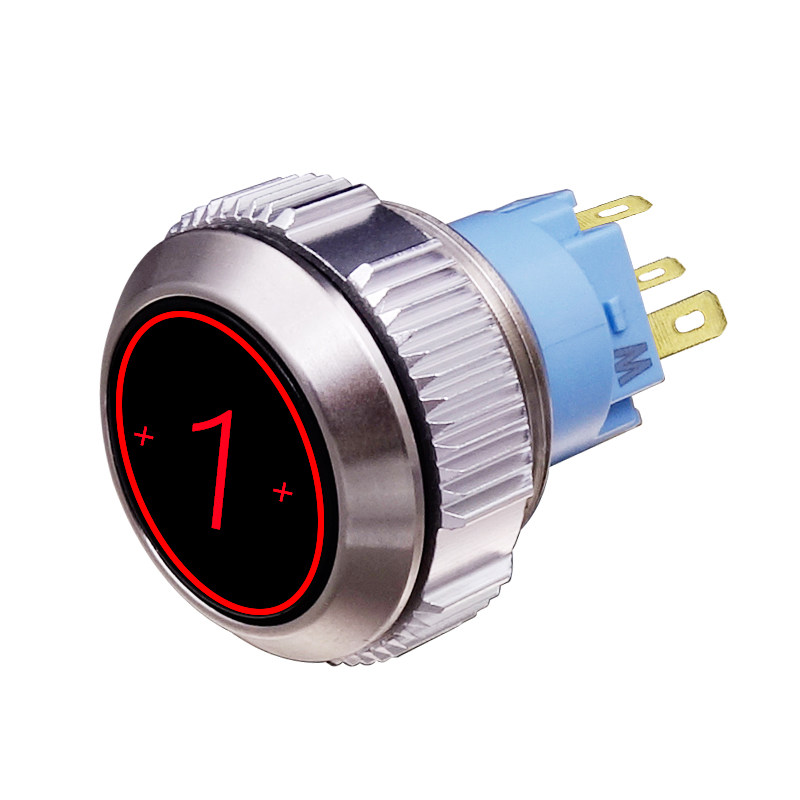 开关按钮数字字符金属22mm带灯电源启动功能开关