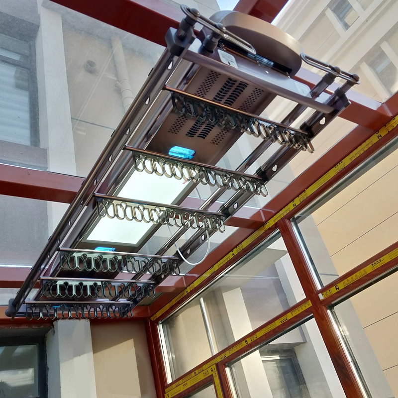 晾盼电动晾衣架超高阳台定制加高3米4米别墅智能晾衣架