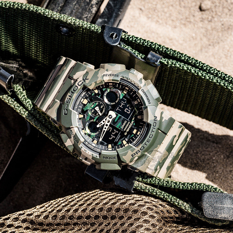 正品casio卡西欧gshock手表运动防水防磁迷彩男表日韩腕表