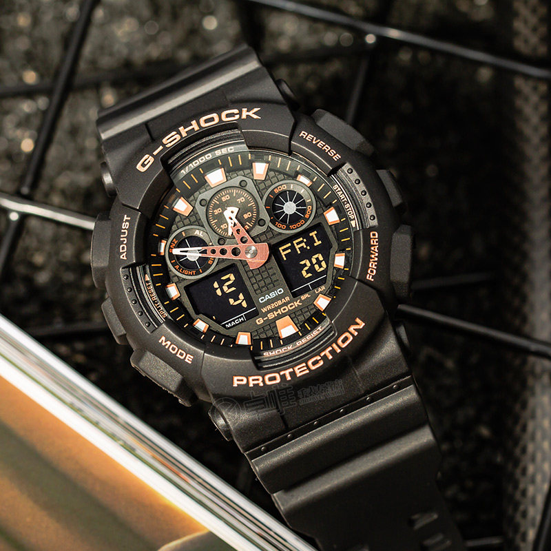 casio卡西欧手表g-shock迷彩潮流运动防水男表ga-100gbx-1a4日韩腕表