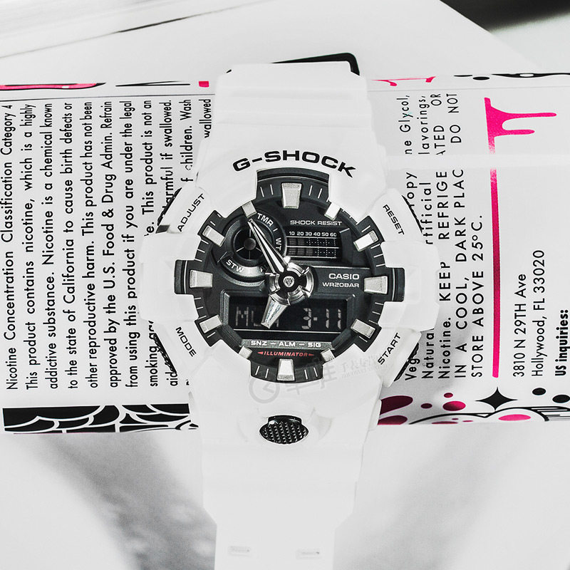 casio卡西欧手表gshock高达狗年限定白武士运动电子日韩腕表