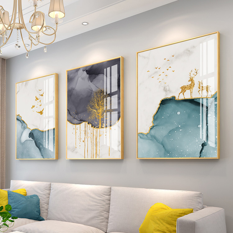 小清新客厅沙发背景墙卧室床头餐厅北欧墙壁壁画现代装饰画