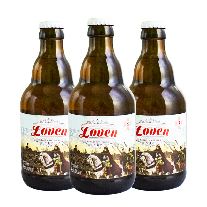 小麦原装进口比利时白啤酒啤酒卢恩330ml24瓶啤酒
