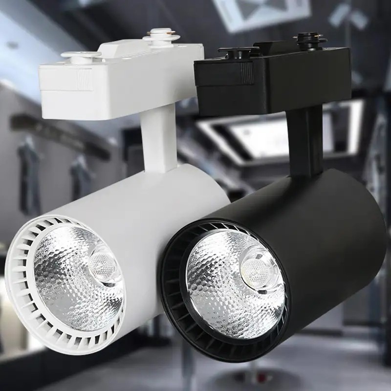 聚光led明装轨道射灯可调角度服装店画廊展厅射灯
