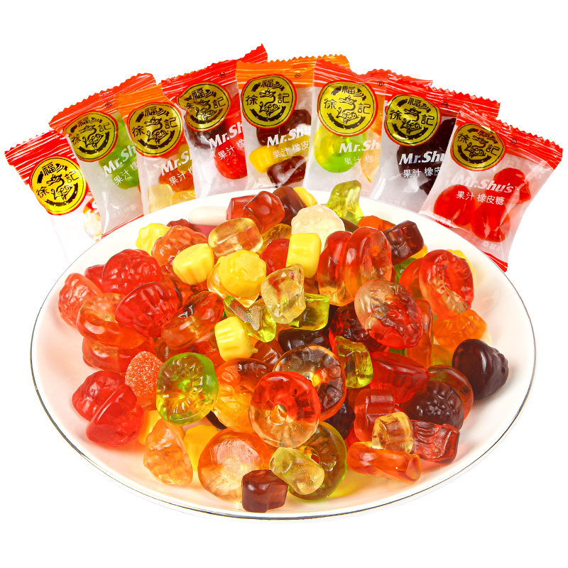 徐福记糖果橡皮糖500g软糖结婚喜糖散装袋装零食传统糖果