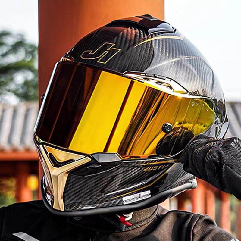 just1碳纤维全盔j-gpr头盔跑盔赛道超轻碳纤夏季摩托车头盔