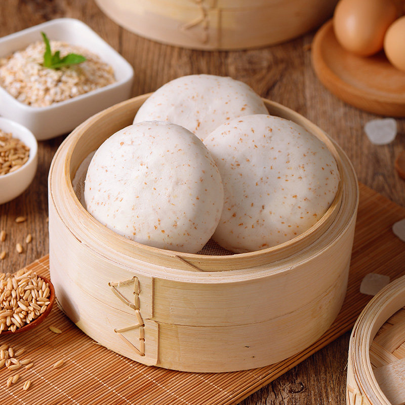 德心正点椰丝麦香包子广东早茶港式点心早餐包点