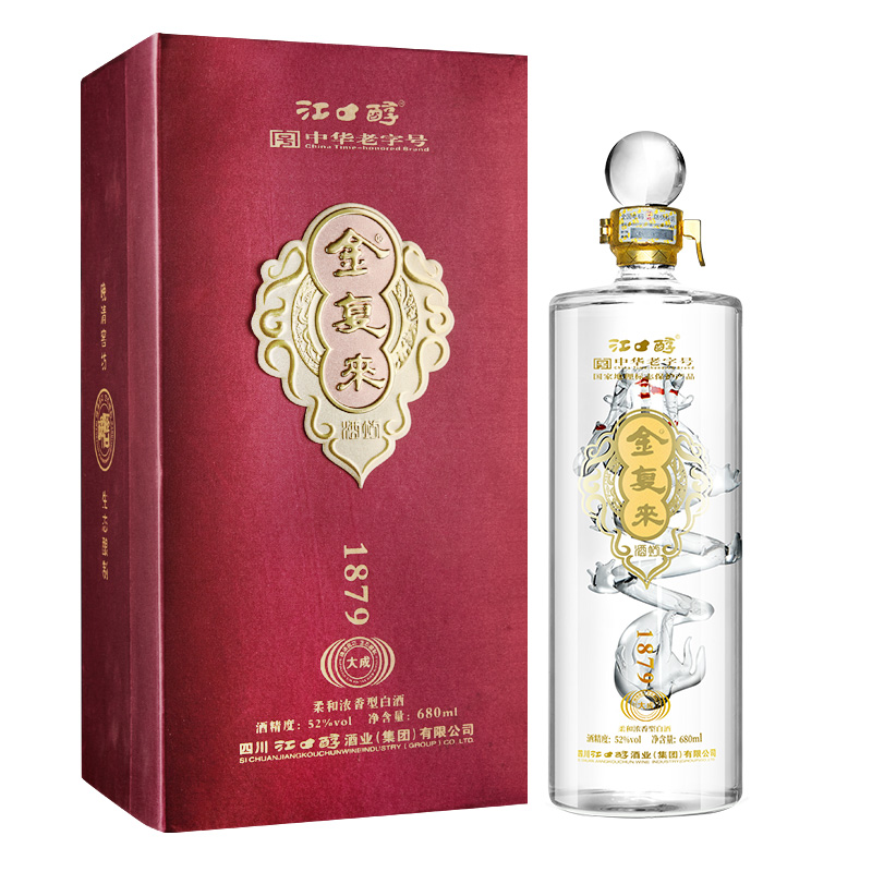 江口醇龙酒金复来大成52度680ml四川浓香型高度粮食酒水白酒收藏