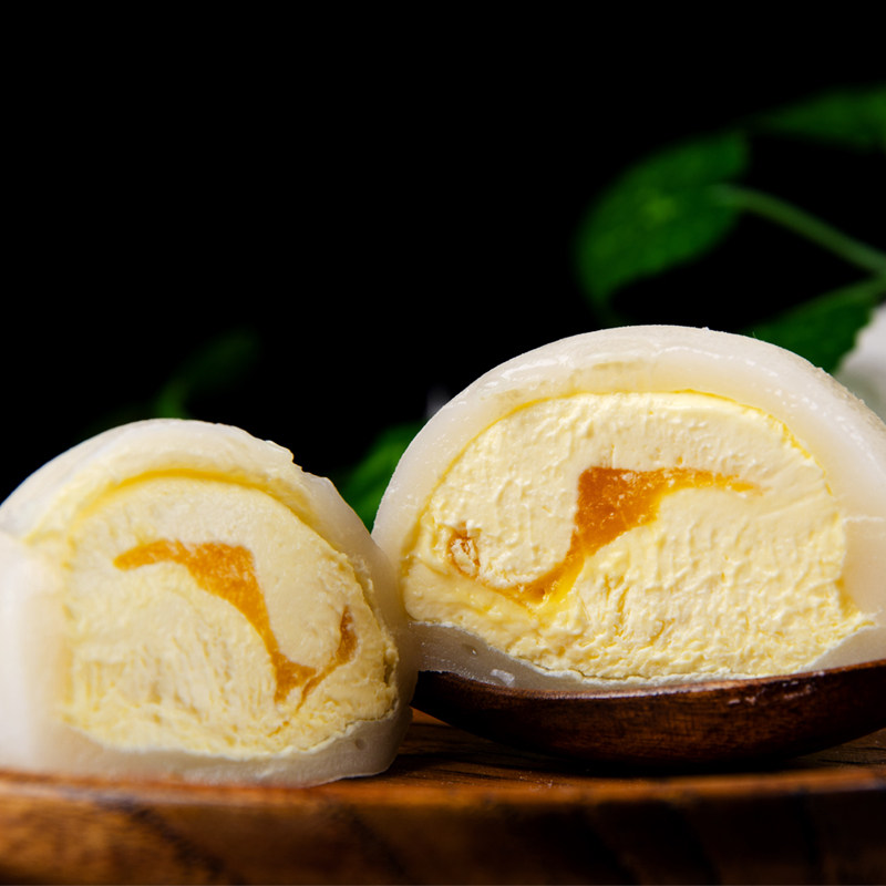 乐肴冰皮麻薯芒果果味甜品大福糯米团子休闲包点